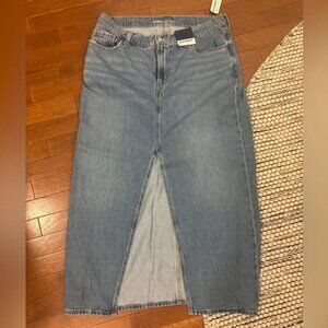 Old Navy Maxi Denim skirt with slit